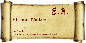 Eitner Márton névjegykártya